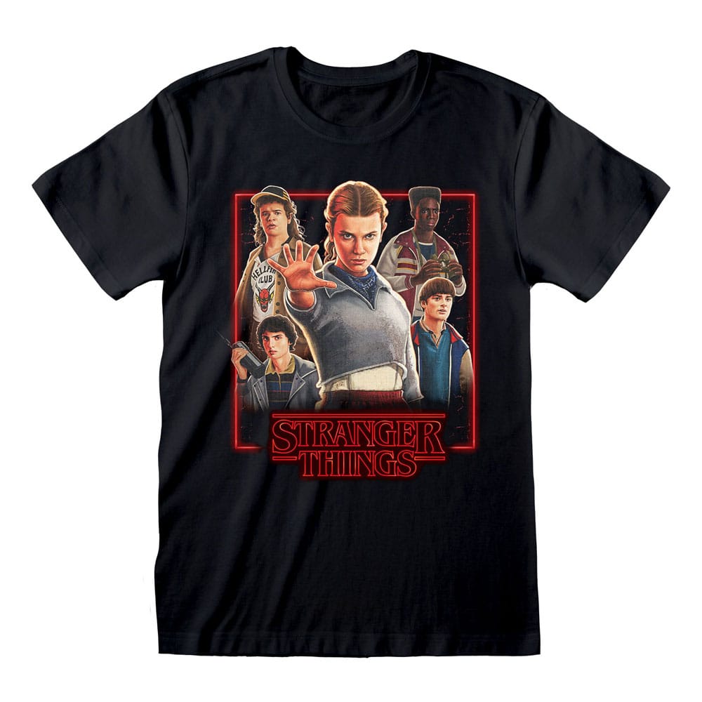 Stranger Things T-Shirt Characters in Glowing Box Size L P068096