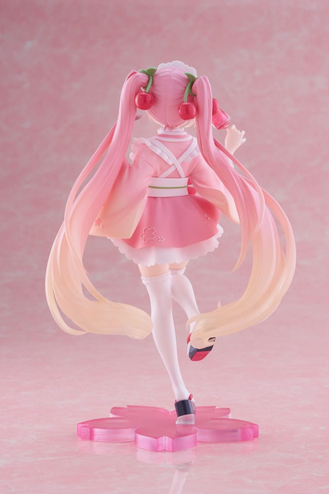 Hatsune Miku PVC Statue Newley Written Sakura Miku Japanese Cafe Ver. Reissue 18 cm P067922