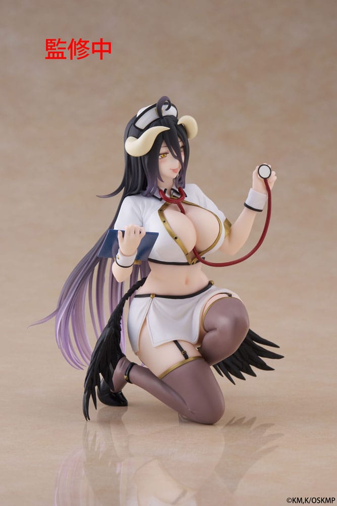 Overlord PVC Statue Desktop Cute Figure Albedo Nurse Ver. Renewal 13 cm P066775