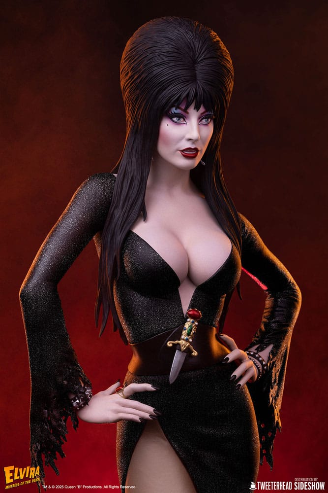Elvira: Mistress of the Dark Maquette 1/4 Elvira (Black Glitter Dress) 48 cm P061603