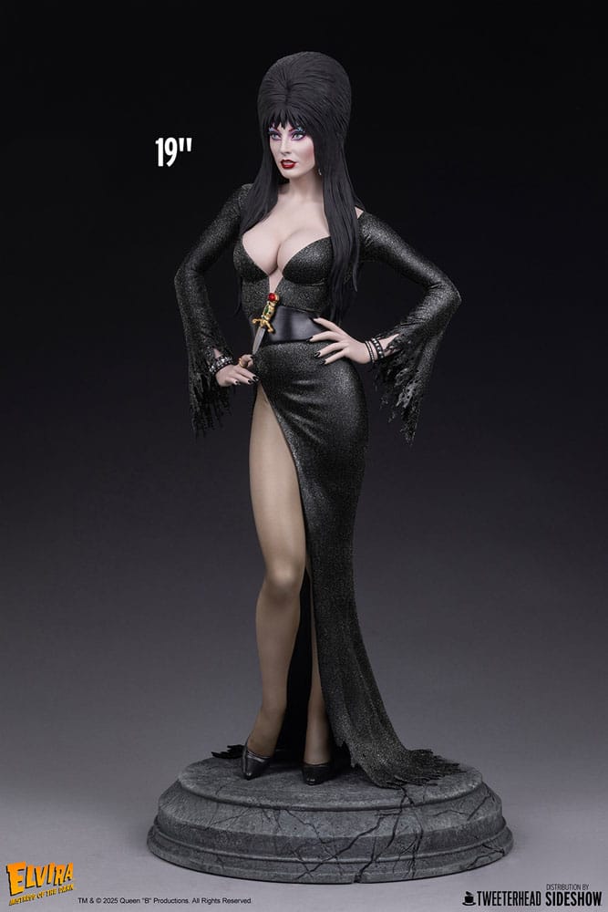 Elvira: Mistress of the Dark Maquette 1/4 Elvira (Black Glitter Dress) 48 cm P061603