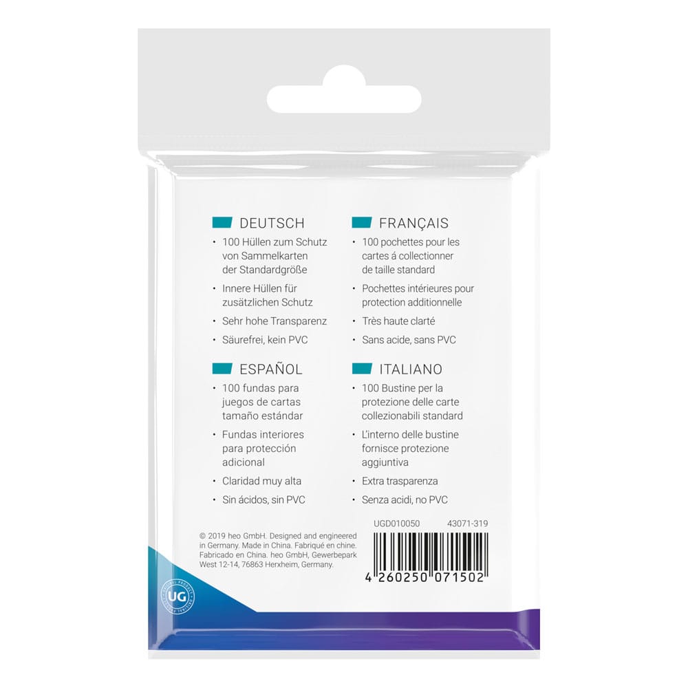Ultimate Guard Precise-Fit Sleeves Standard Size (100) P061699