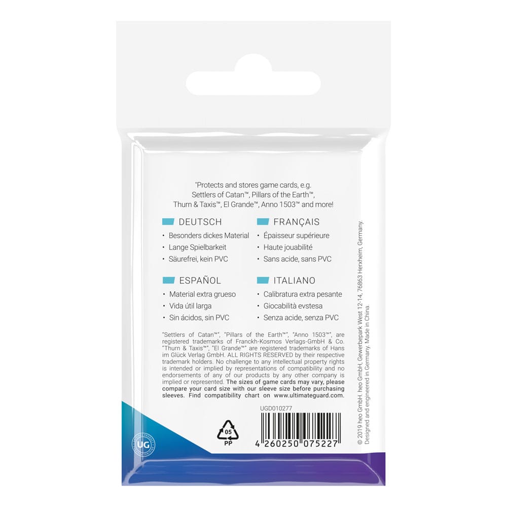 Ultimate Guard Board Game Sleeves (50) - Mini European P061747