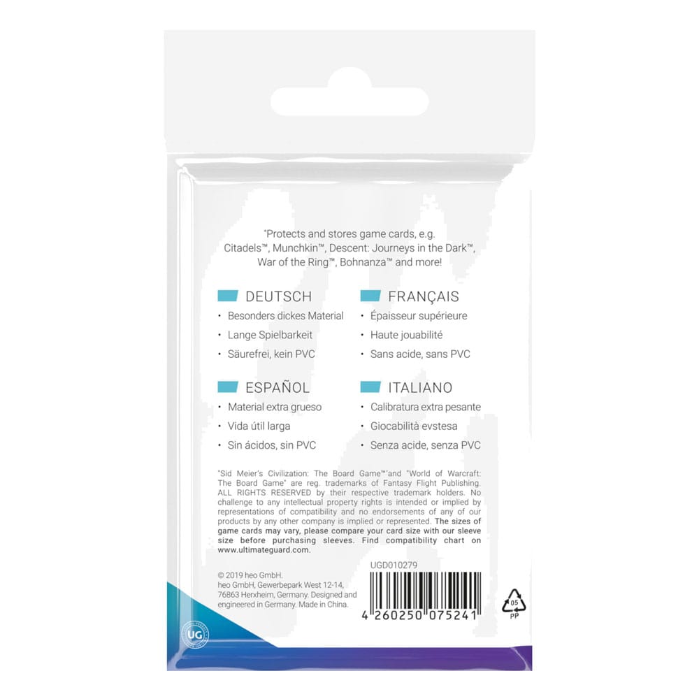 Ultimate Guard Board Game Sleeves (60) - Standard American P061748