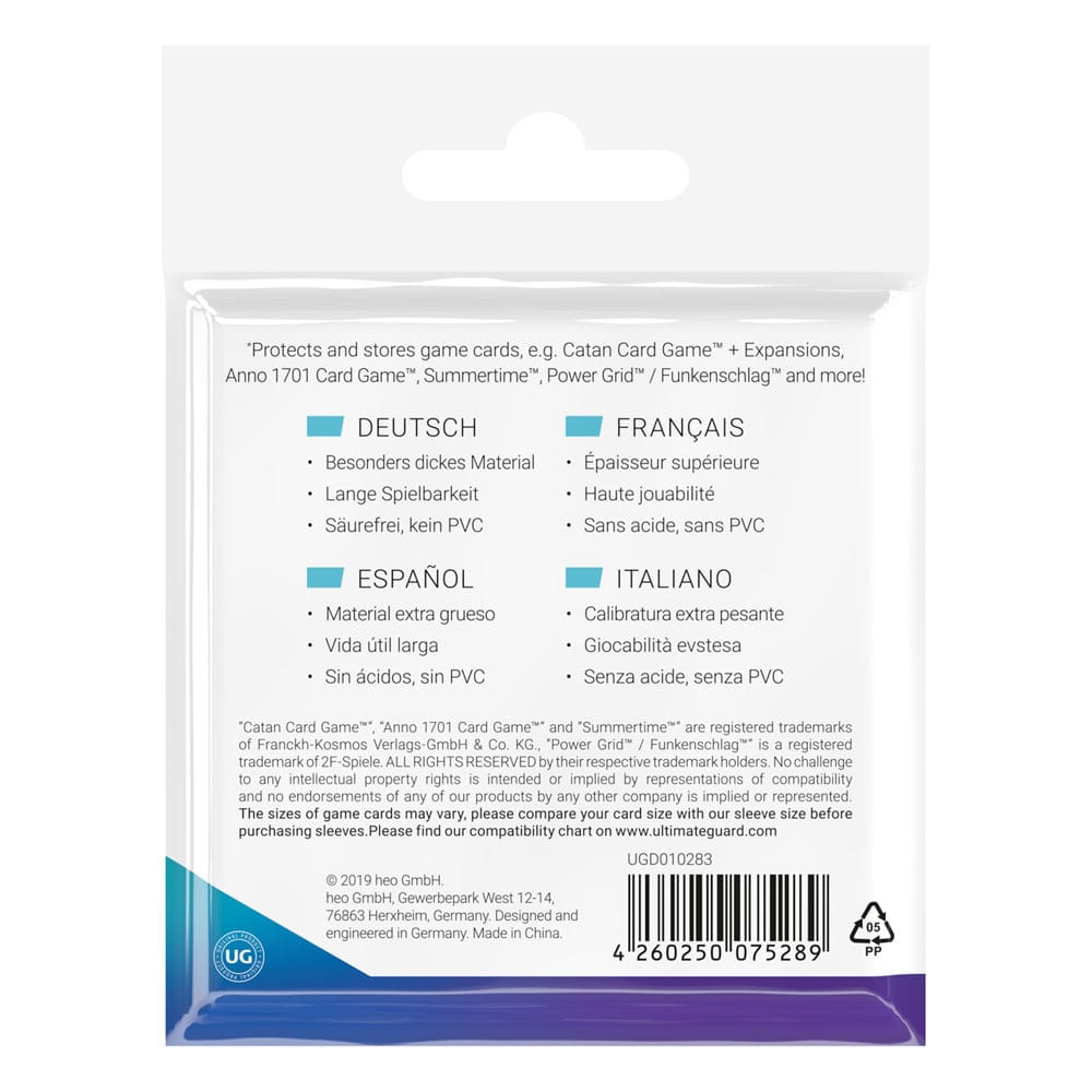 Ultimate Guard Board Game Sleeves (50) - Square P061752
