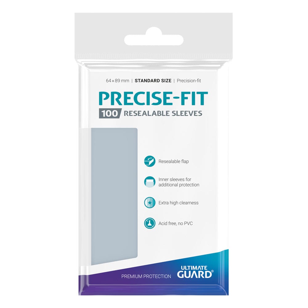 Ultimate Guard Precise-Fit Sleeves Standard Size (100) - Resealable P061762