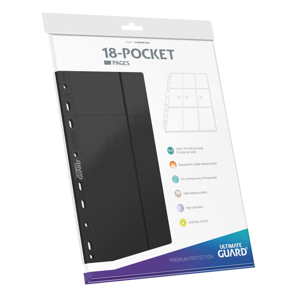 Ultimate Guard 18-Pocket Pages Side-Loading (10) - Black P061783
