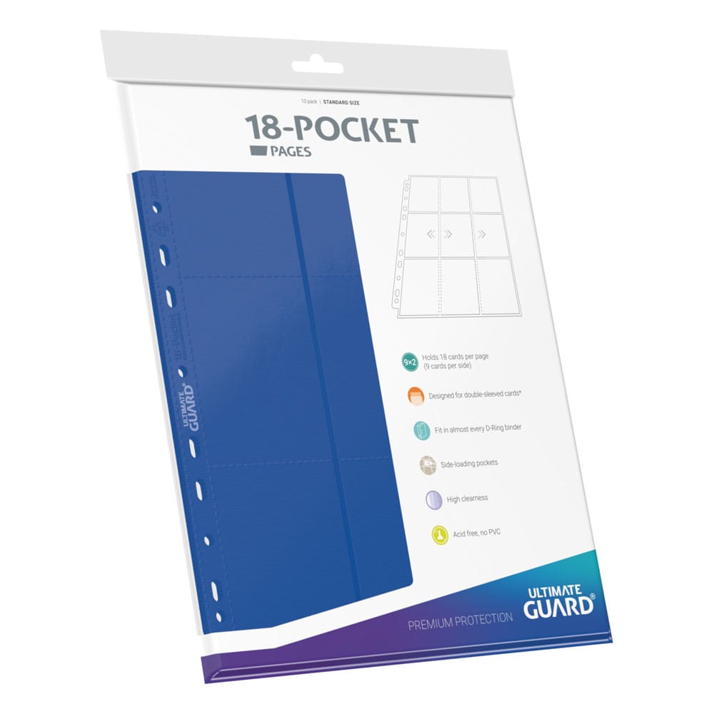 Ultimate Guard 18-Pocket Pages Side-Loading (10) - Blue P061785