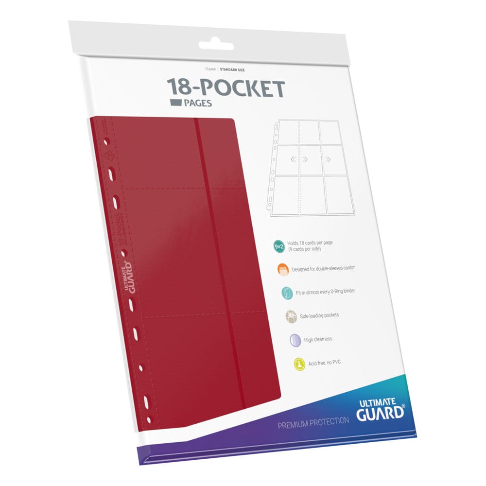 Ultimate Guard 18-Pocket Pages Side-Loading (10) - Red P061786