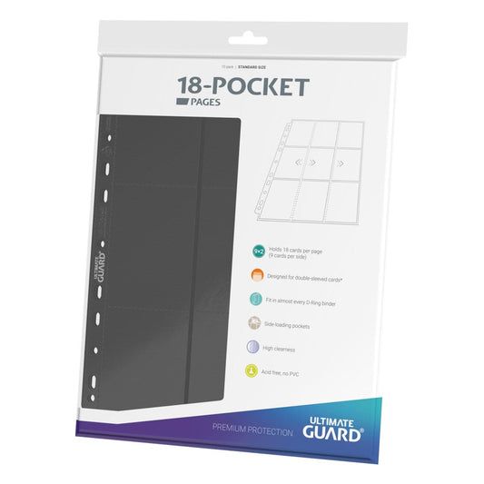 Ultimate Guard 18-Pocket Pages Side-Loading (10) - Grey P061788