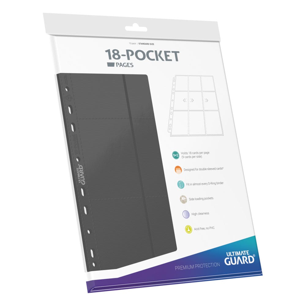 Ultimate Guard 18-Pocket Pages Side-Loading (10) - Grey P061788