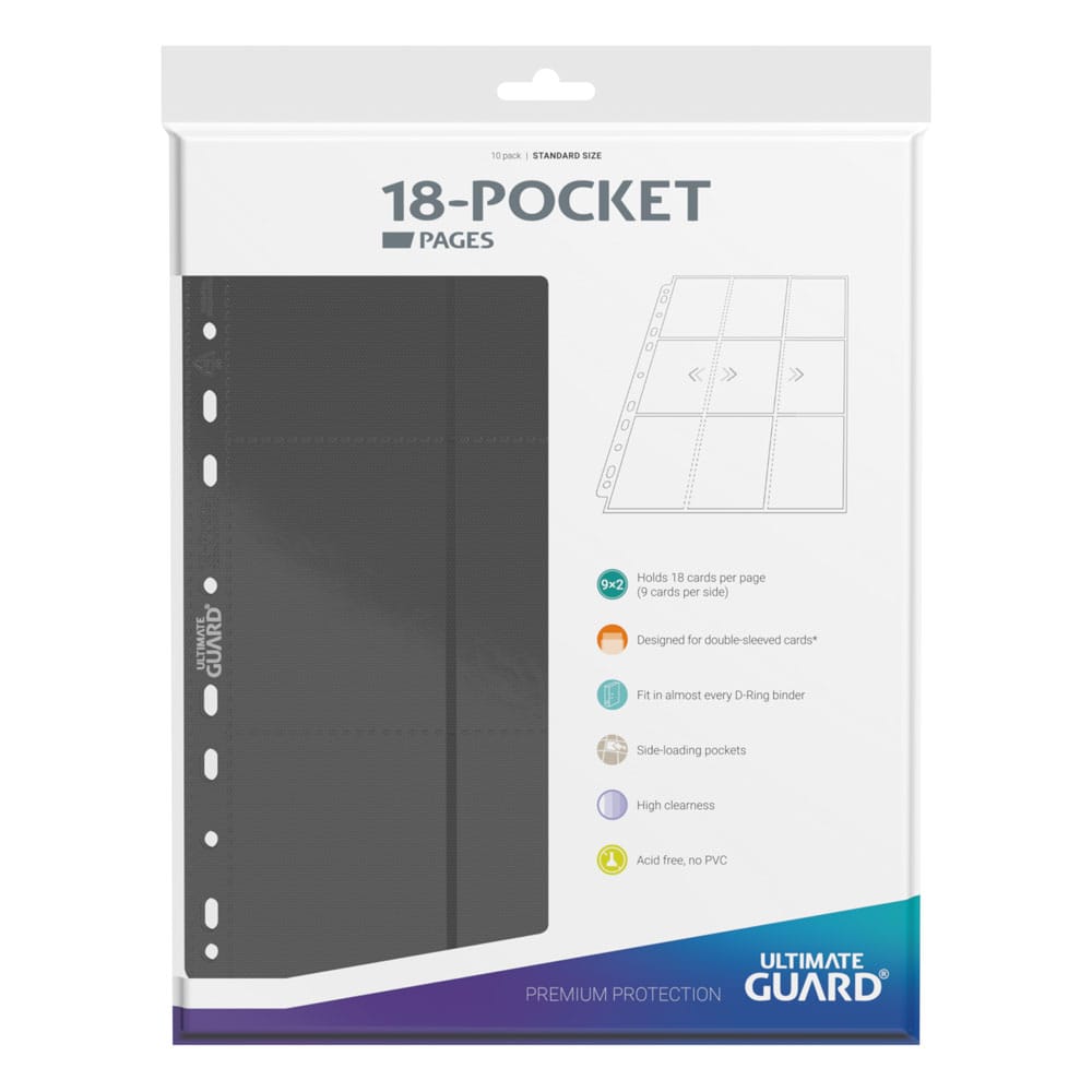 Ultimate Guard 18-Pocket Pages Side-Loading (10) - Grey P061788