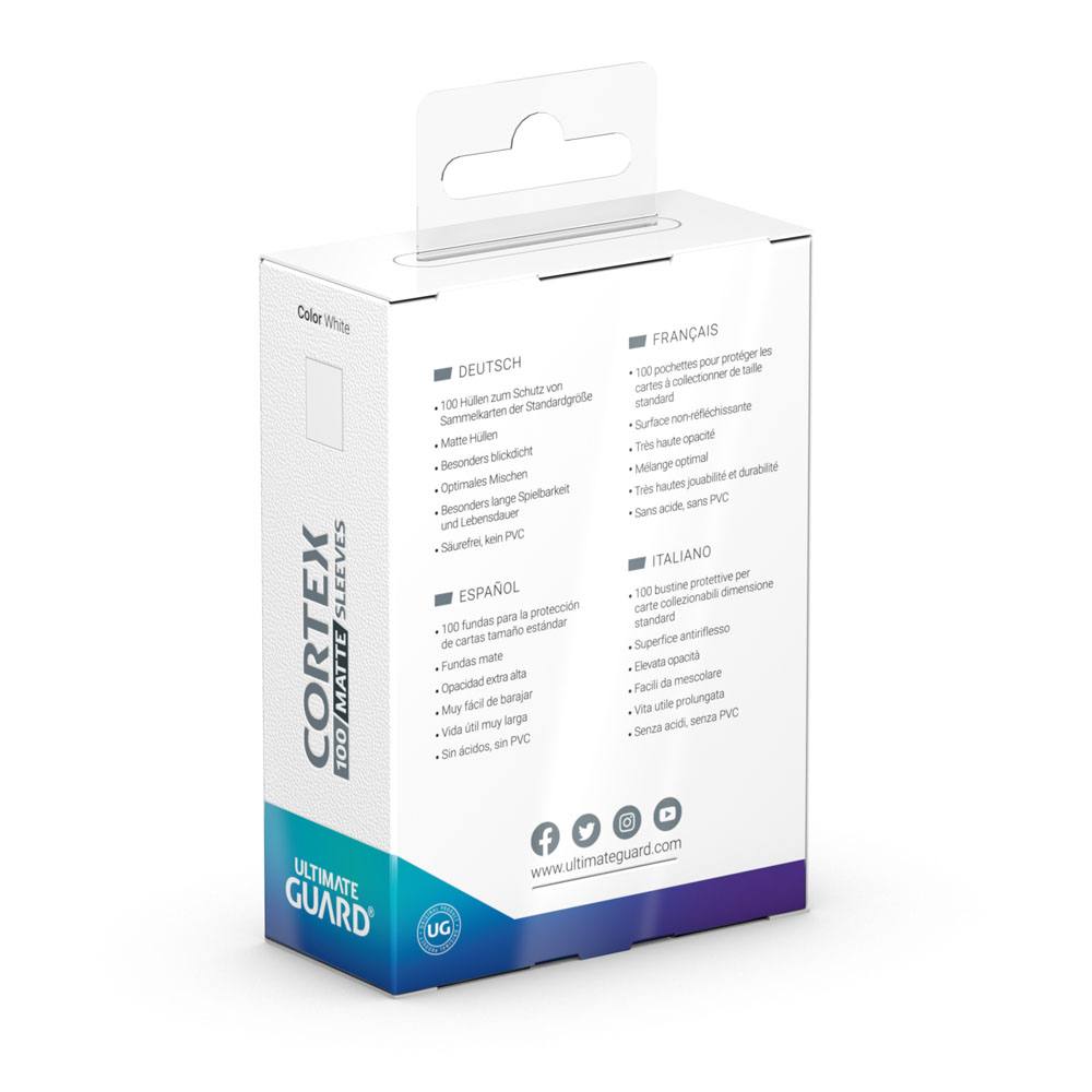 Ultimate Guard Cortex Sleeves Matte Standard Size (100) - White P061917