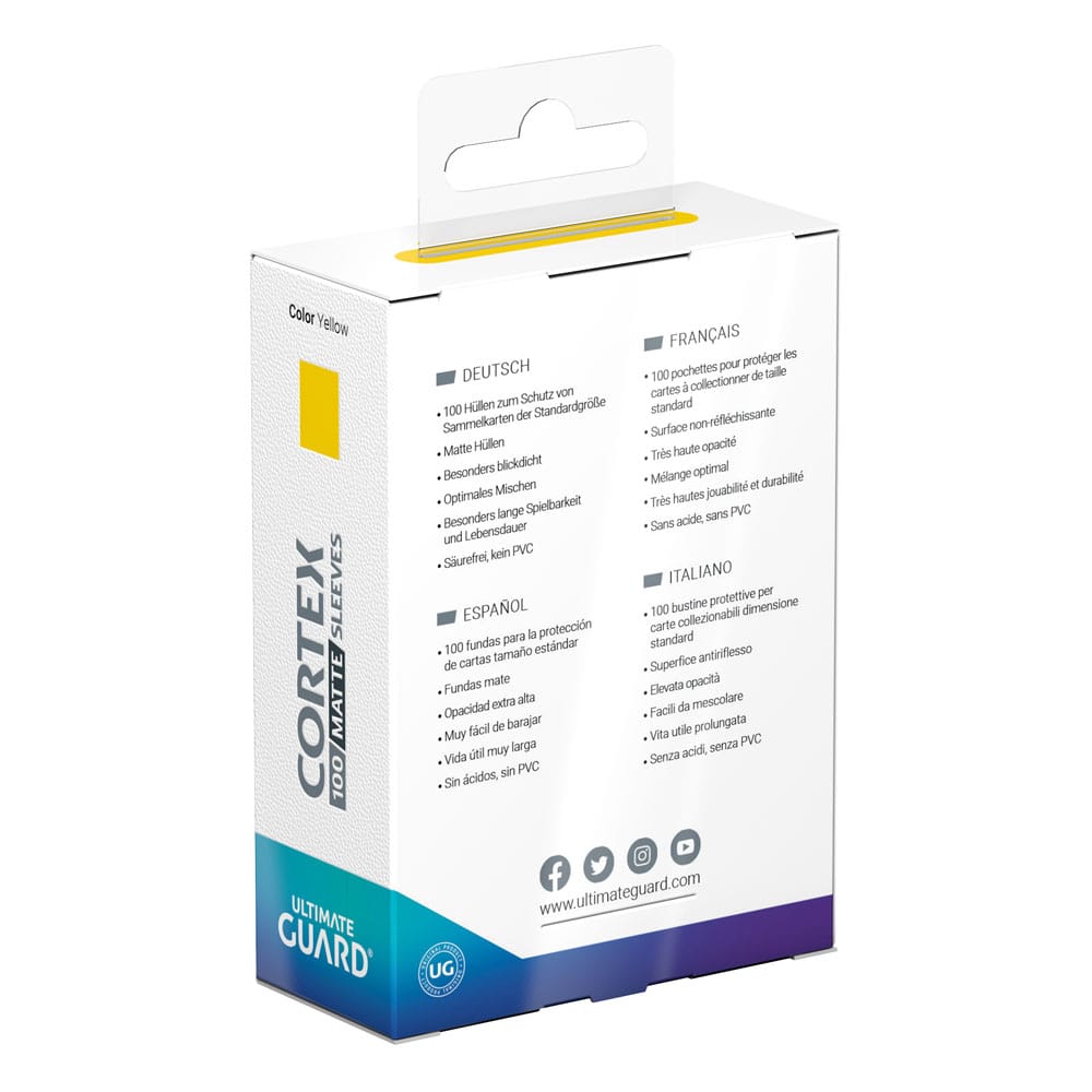 Ultimate Guard Cortex Sleeves Matte Standard Size (100) - Yellow P061924