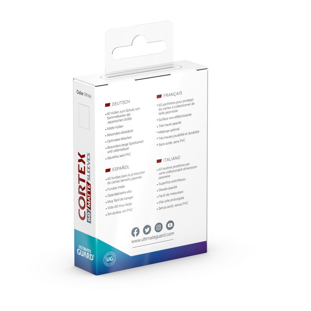 Ultimate Guard Cortex Sleeves Matte Japanese Size (60) - White P061926