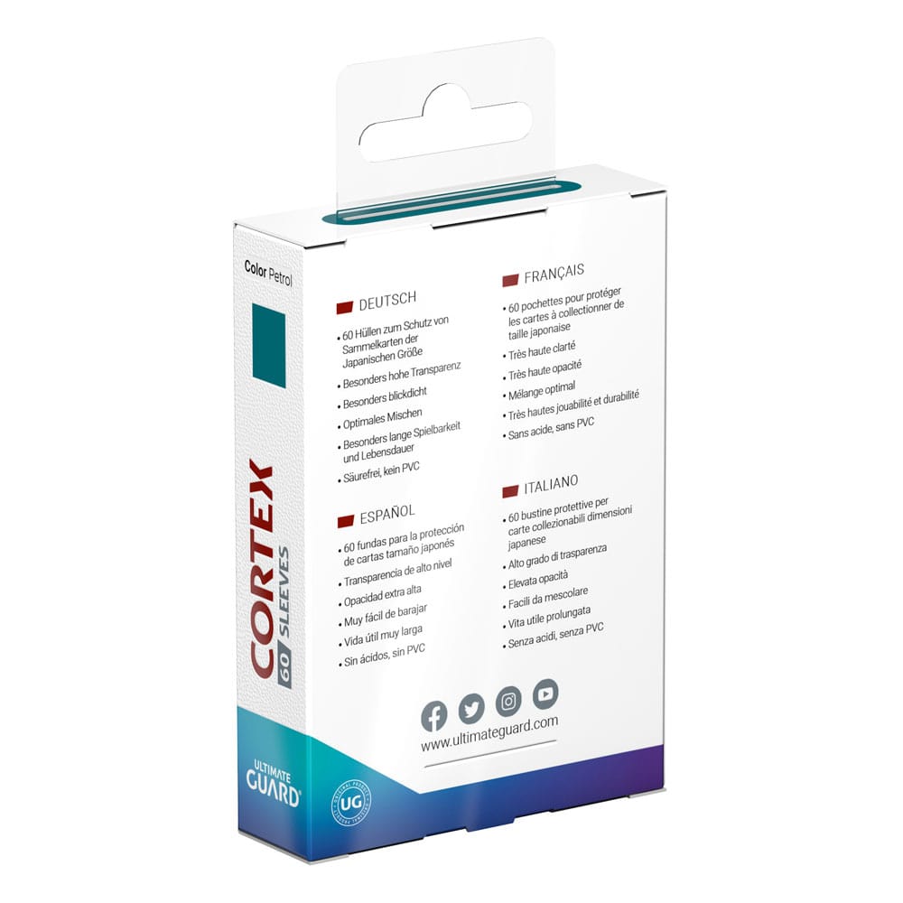 Ultimate Guard Cortex Sleeves Japanese Size (60) - Petrol P061939
