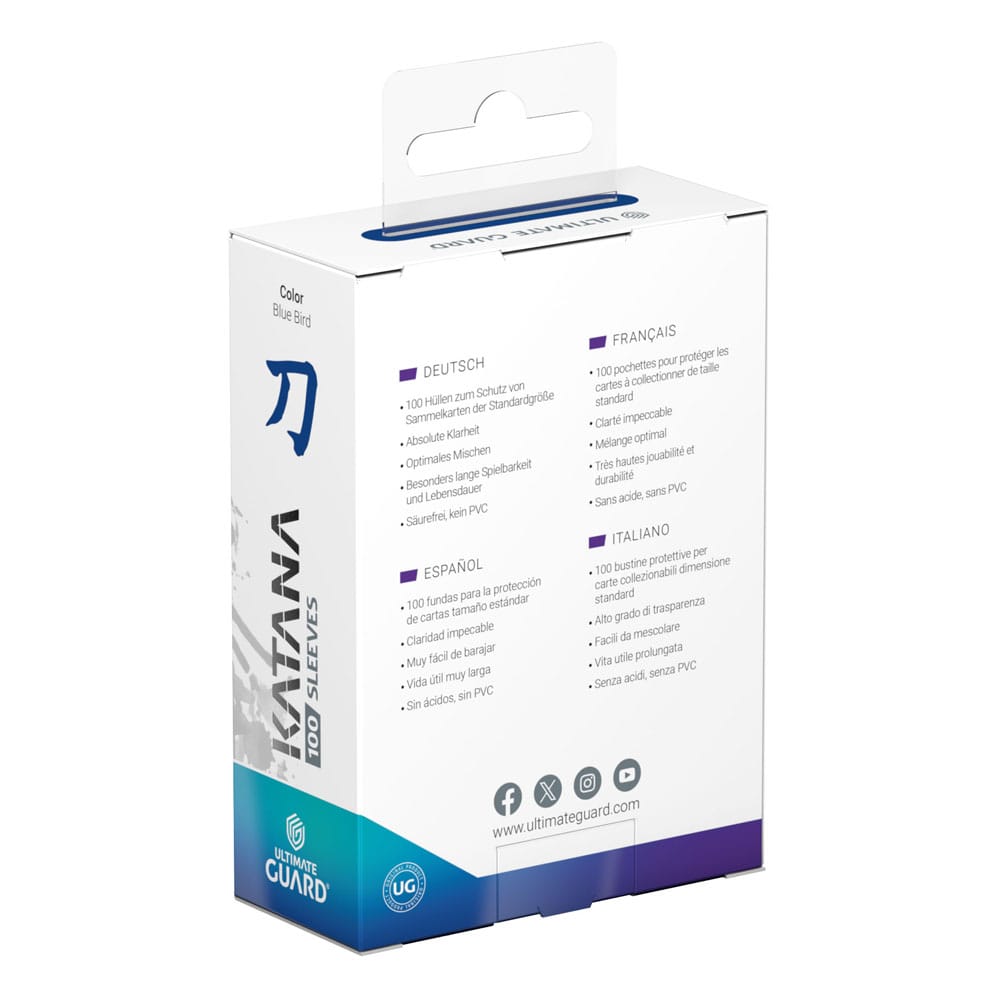 Ultimate Guard Katana Sleeves Standard Size (100) - Blue Bird P062106