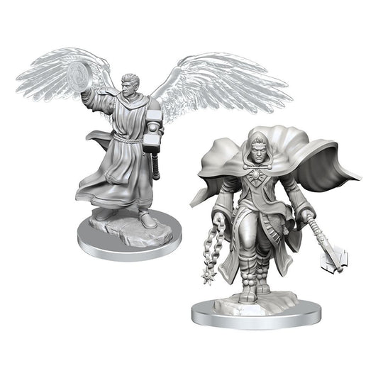 D&D Nolzur's Marvelous Miniatures Unpainted Miniatures 2-Pack Aasimar Cleric Male P063107