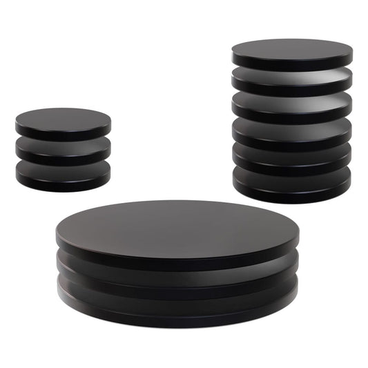 WizKids Deep Cuts Black Bases for Miniatures 12-Pack P063152
