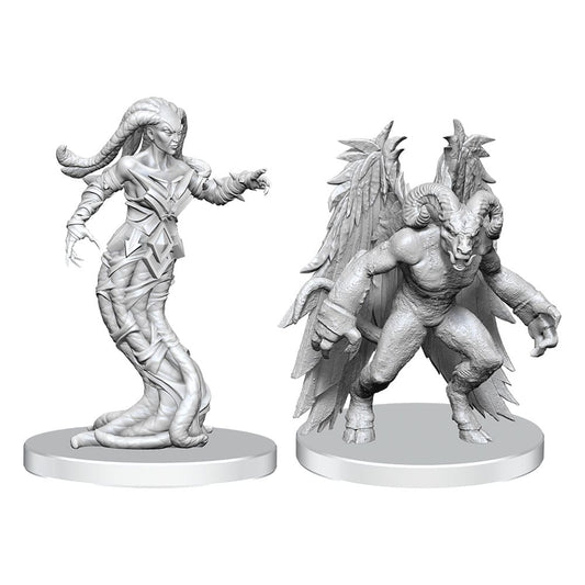 Pathfinder Deep Cuts Unpainted Miniatures Gylou (Handmaiden Devil) & Ferrugon (Rust Devil) P063180