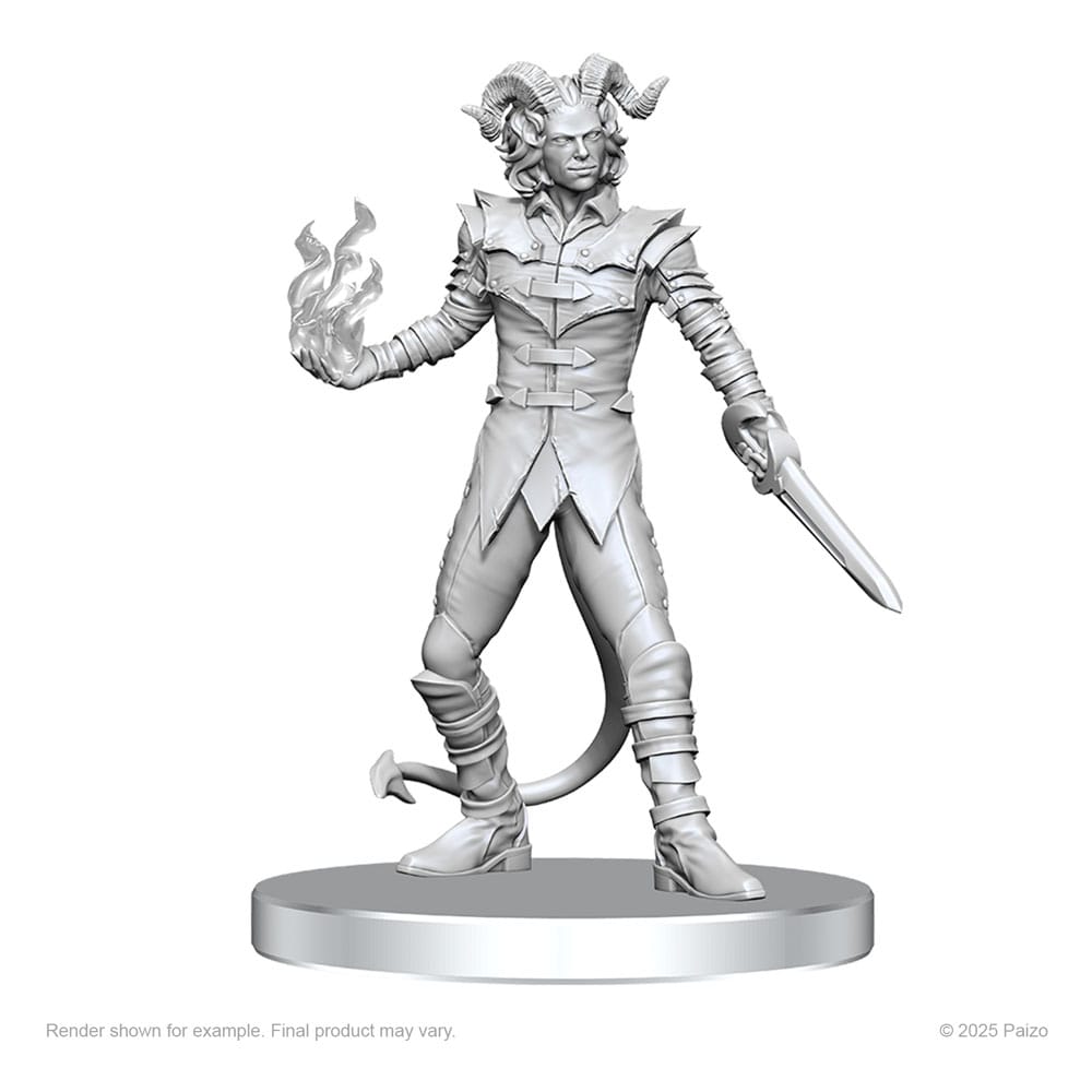 Pathfinder Deep Cuts Unpainted Miniatures Vordine (Infantry Devil) & Pitborn Rogue