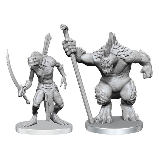 Pathfinder Deep Cuts Unpainted Miniatures Xulgath Skirmisher & Stoneliege P063248