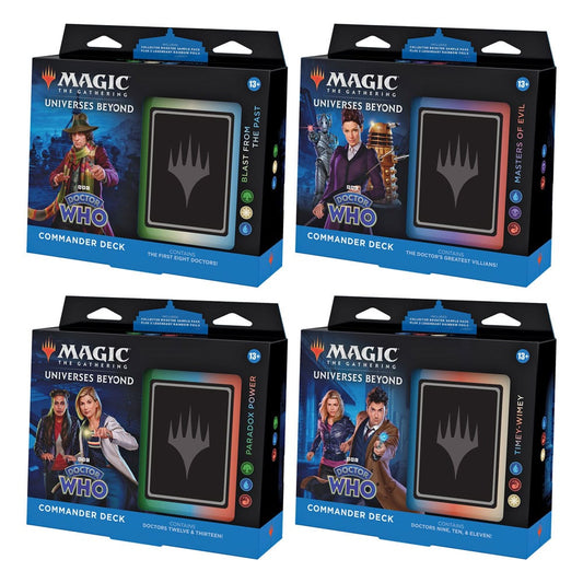 Magic the Gathering Universes Beyond: Doctor Who Commander Decks Display (4) english P063345