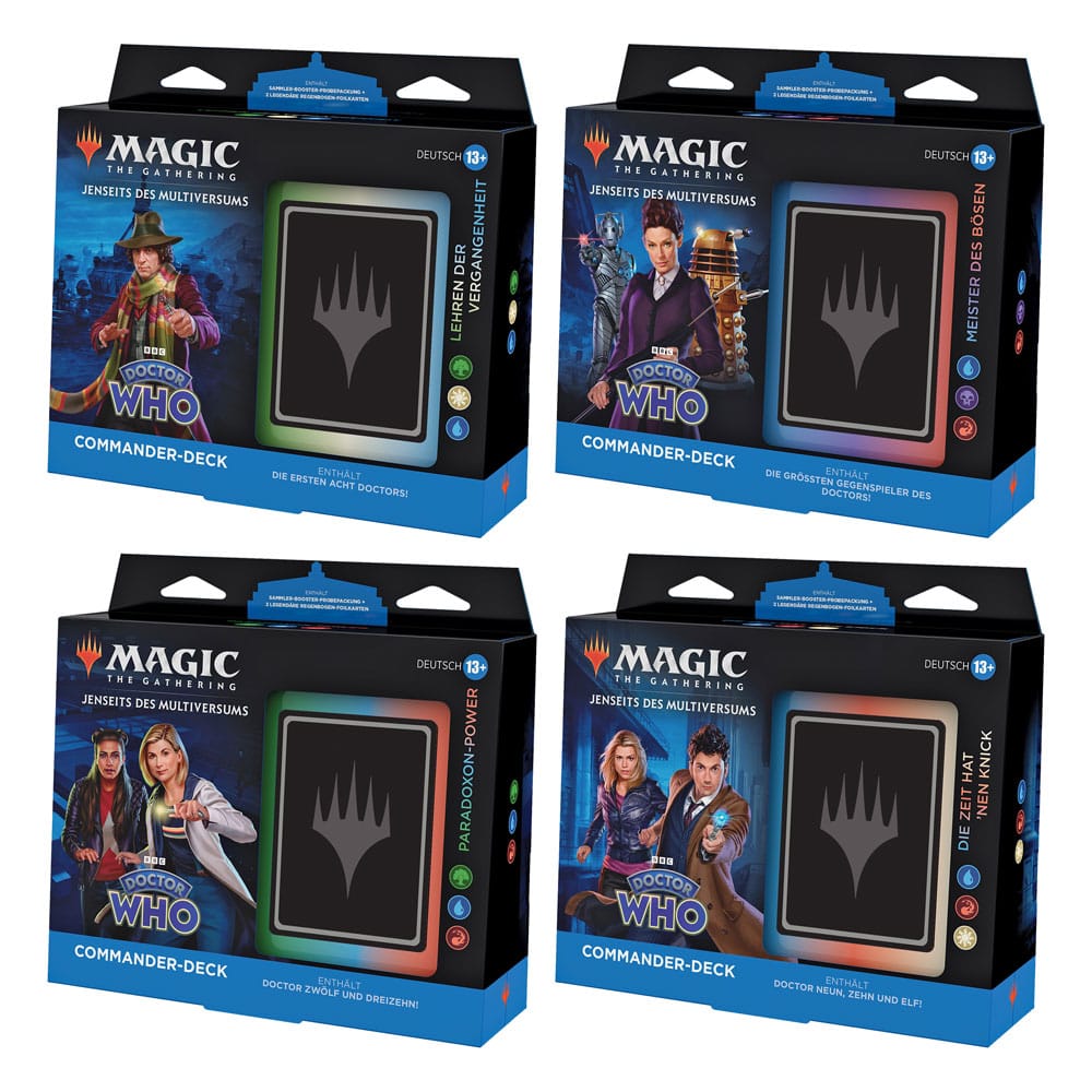 Magic the Gathering Jenseits des Multiversums: Doctor Who Commander Decks Display (4) german P066211