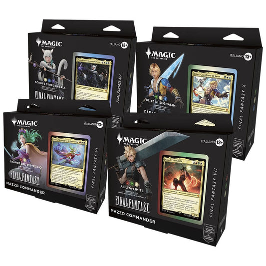 Magic the Gathering Final Fantasy Commander Decks Display (4) italian P063417