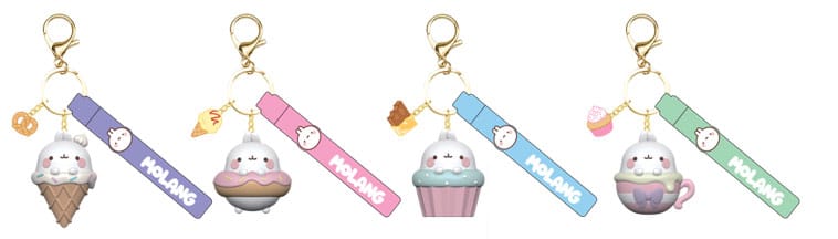 Molang Snack Time Series Keychain with Hand Strap Display (12) P065747