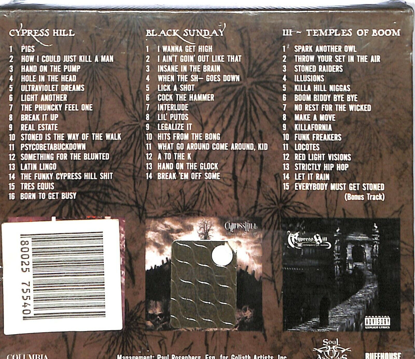 EBOND Cypress Hill - The First 3 Albums CD CD033507