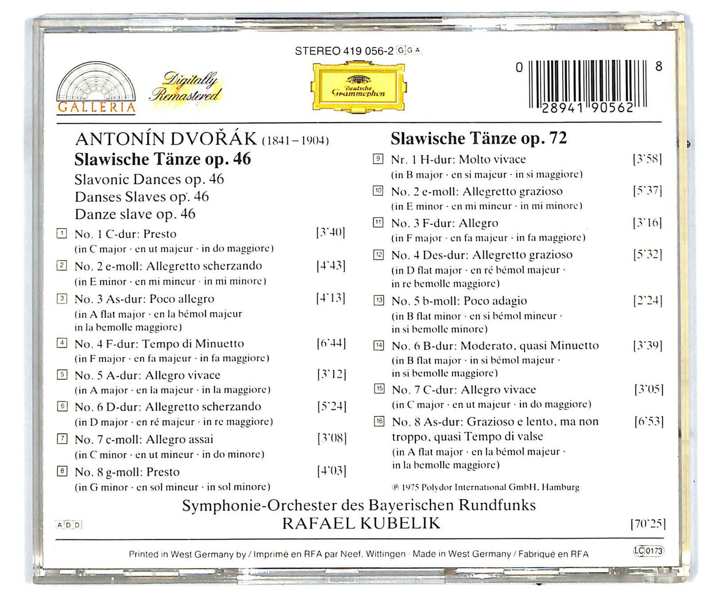 EBOND Antonin Dvořak - Slawische Tanze CD CD031452