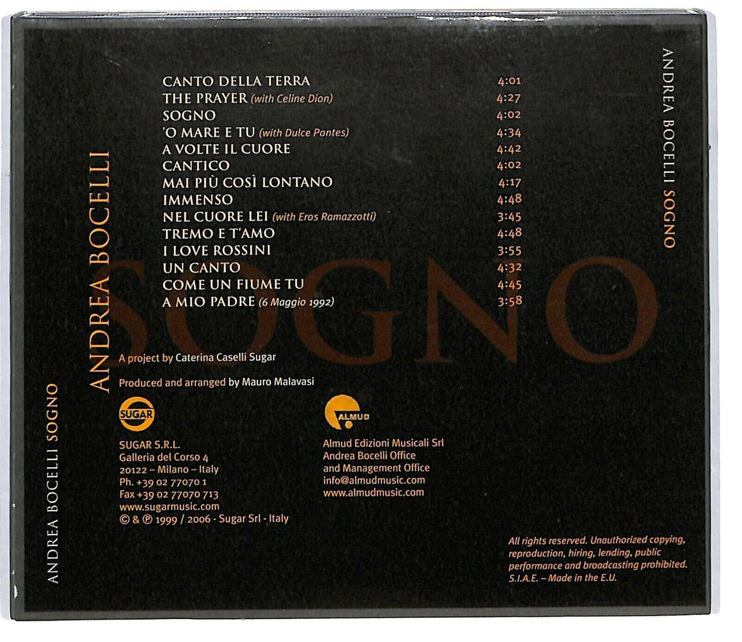 EBOND Andrea Bocelli - Sogno CD CD033623