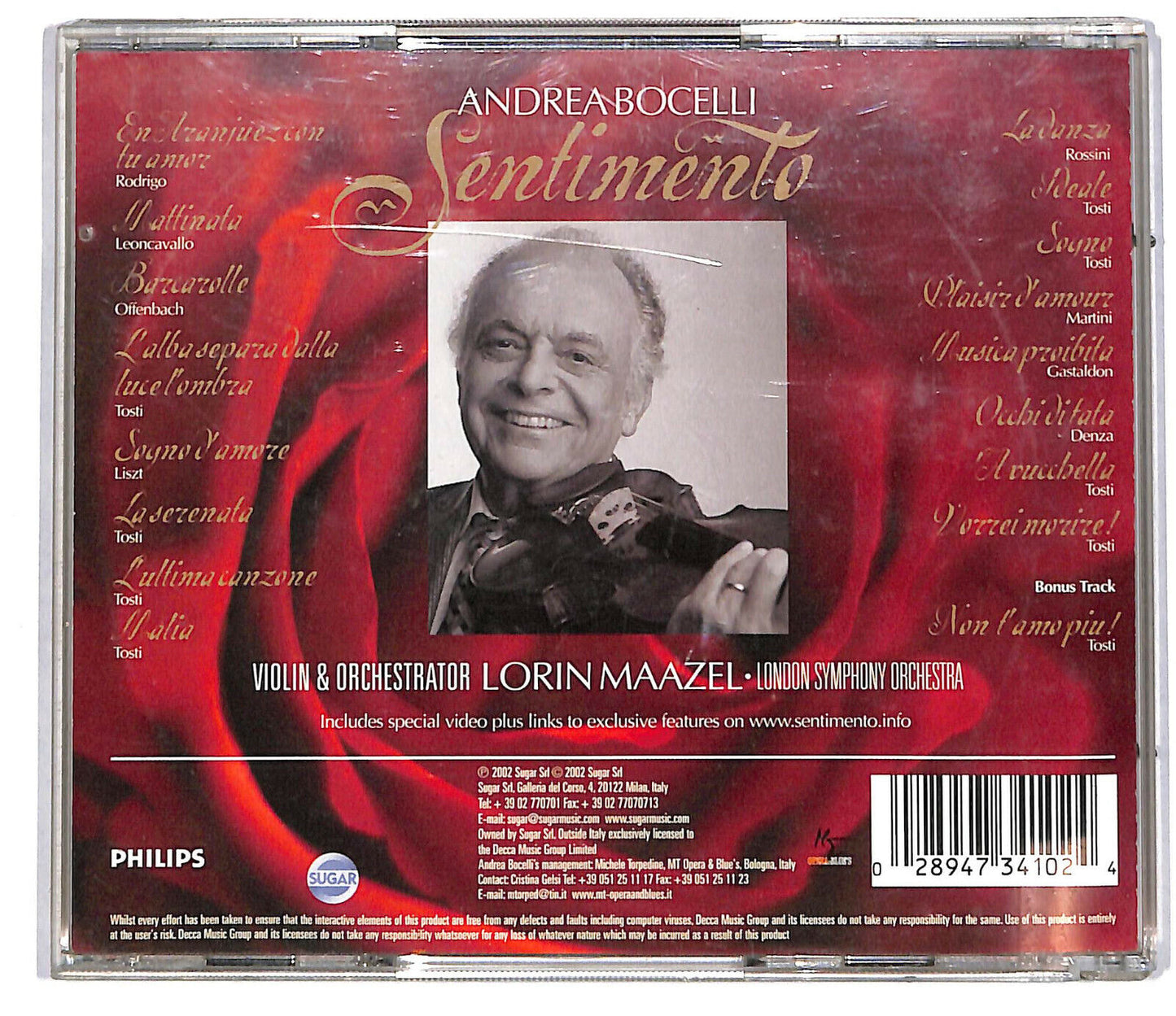EBOND Andrea Bocelli - Sentimento CD CD034454
