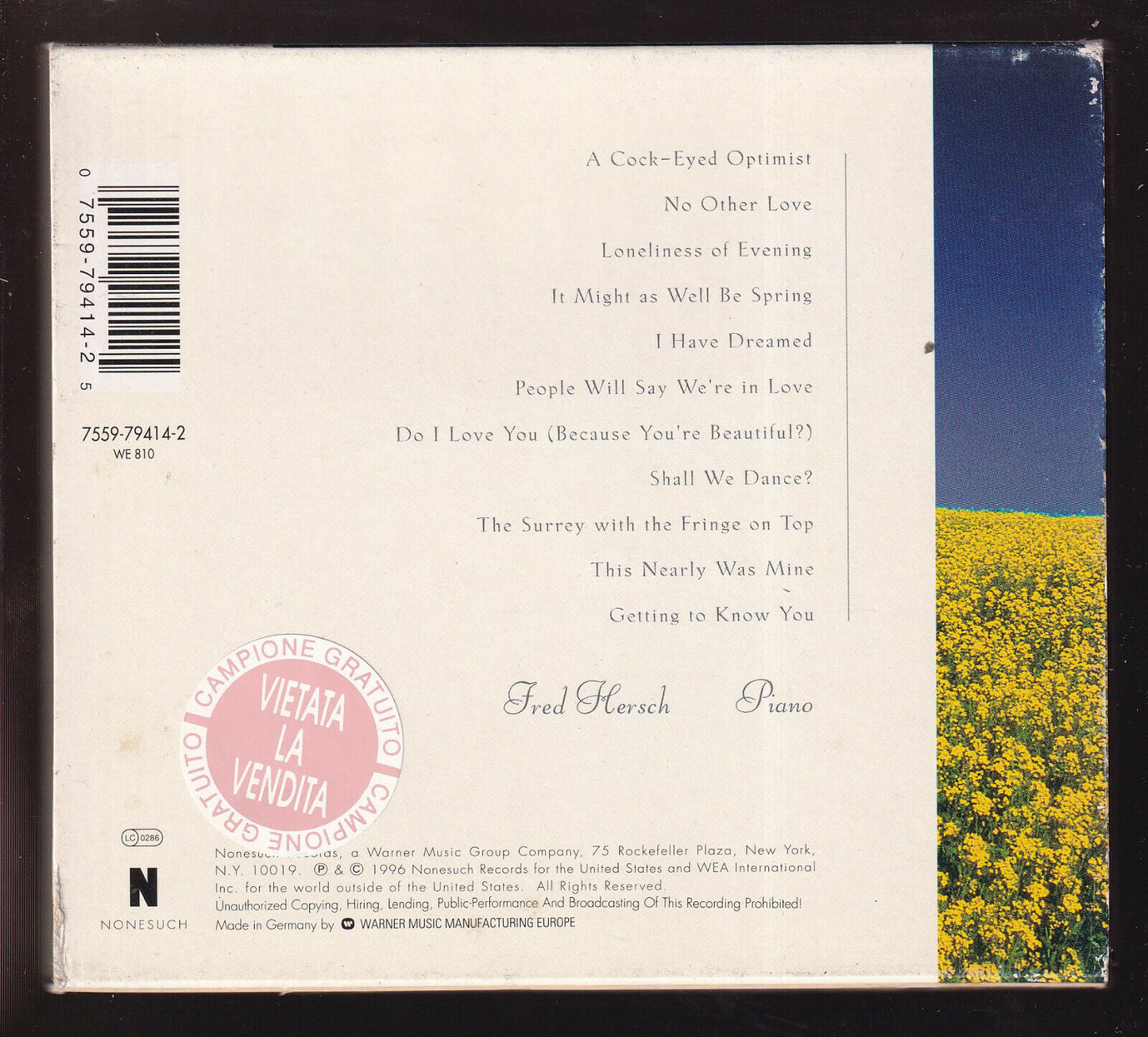 EBOND Fred Hersch Plays Rodgers And Hammerstein CD CD024005