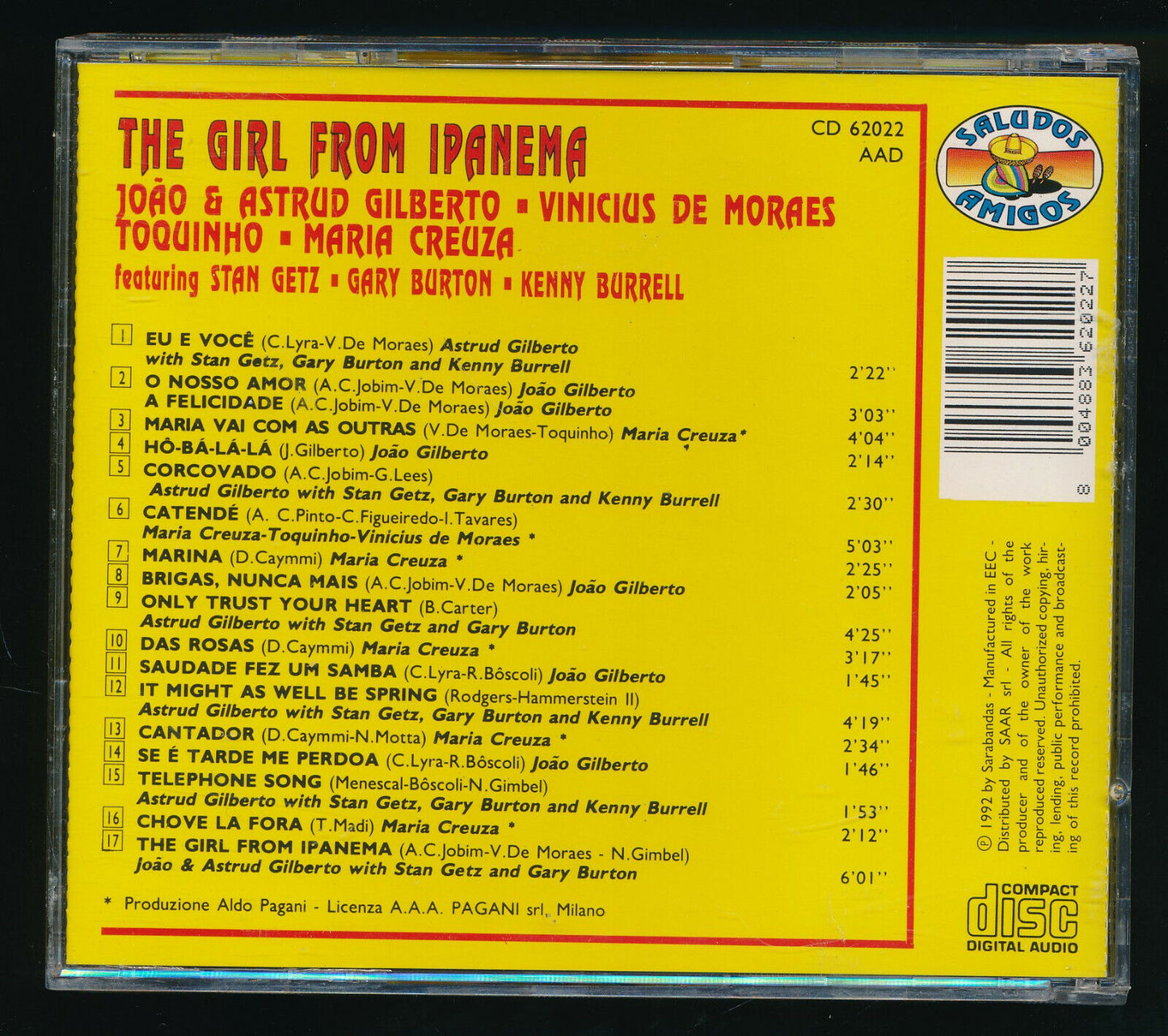 EBOND Joao Gilberto - The Girl From Ipanema CD CD031048