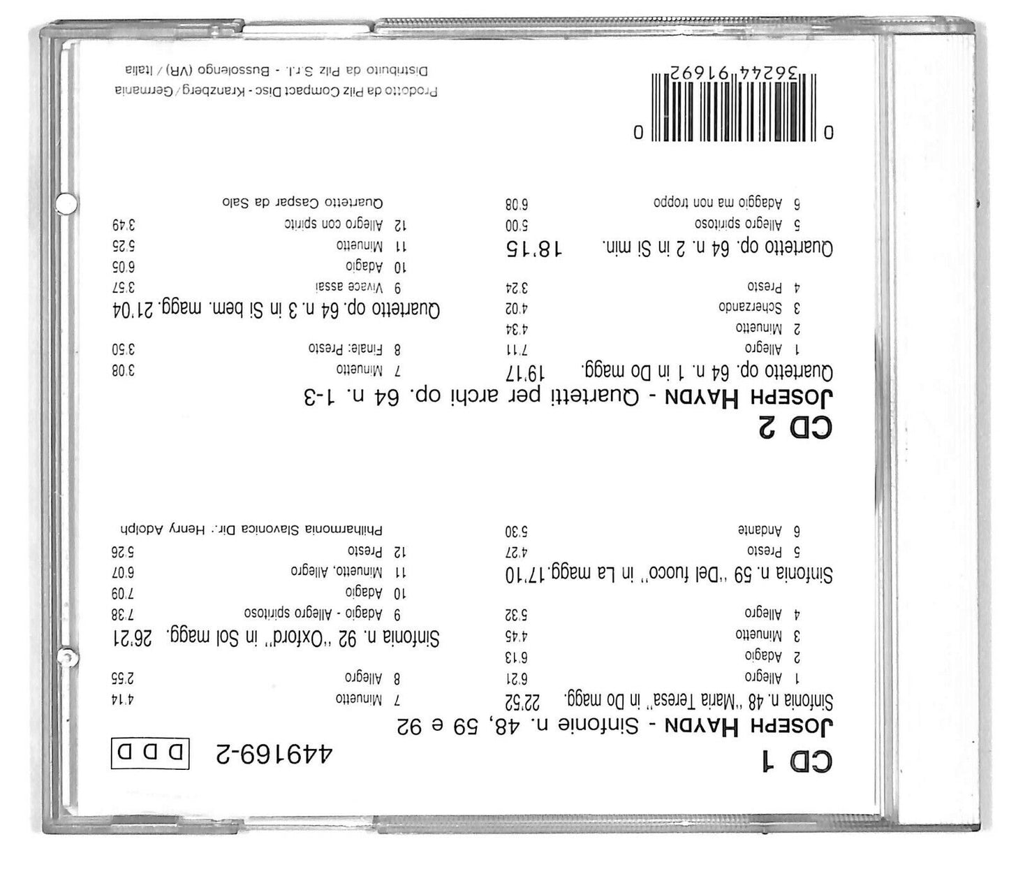 EBOND Joseph Haydn - Sinfonia Del Fuoco/ Snfonia Oxford CD CD031814