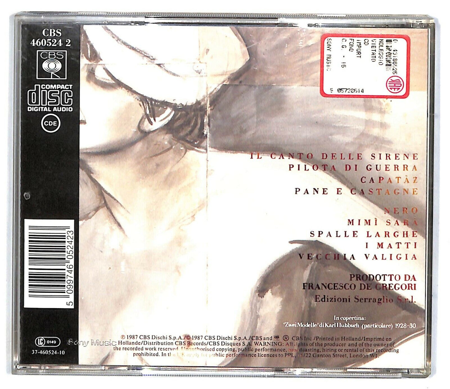 EBOND Francesco De Gregori - Terra Di Nessuno CD CD031931