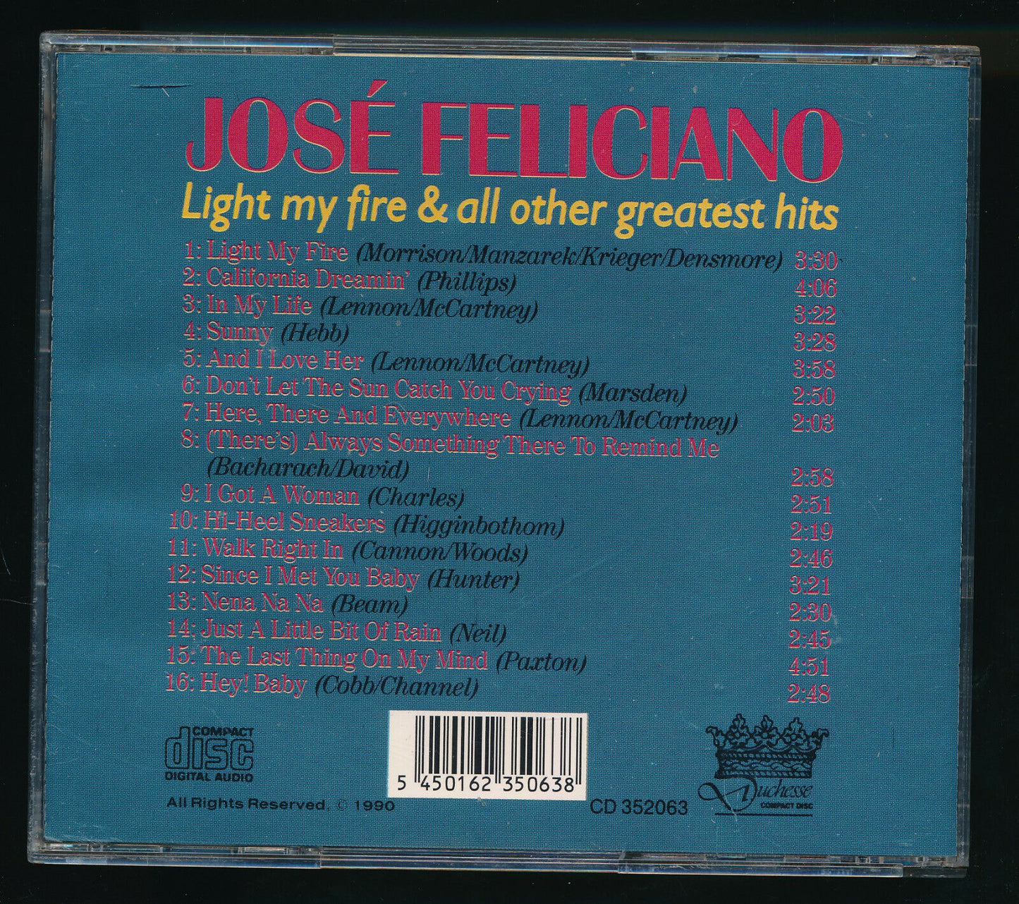 EBOND Jose Feliciano - Light My Fire & All Other Greatest Hits CD CD030462