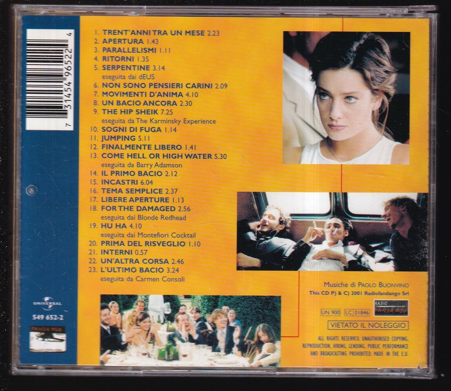 EBOND Paolo Buonvino - L'ultimo Bacio (colonna Sonora Originale) CD CD030761