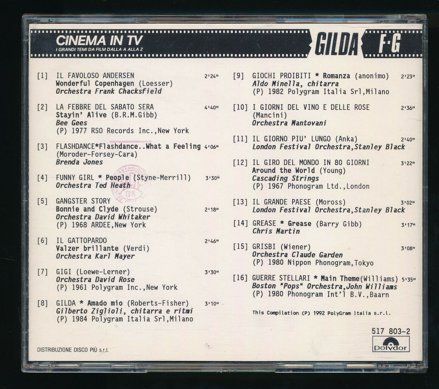 EBOND Cinema In Tv Vol. 5 Gilda CD CD029822