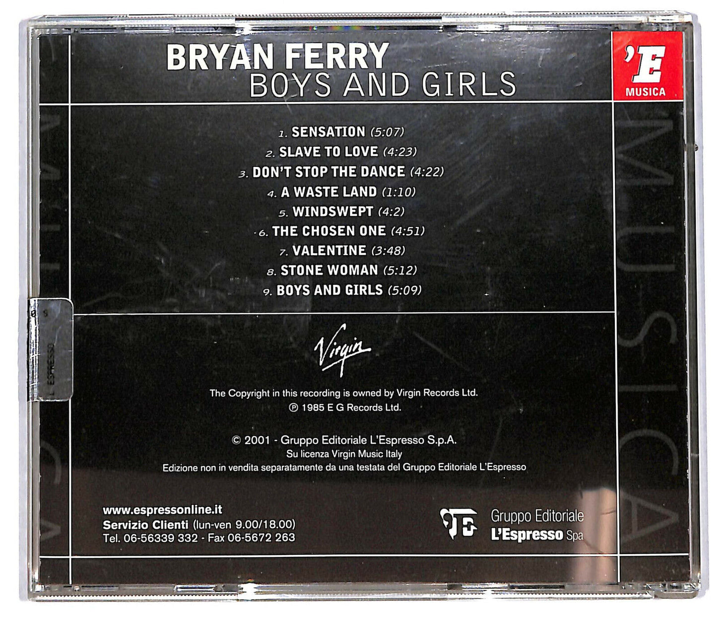 EBOND Bryan Ferry - Boys And Girls Editoriale CD CD034137