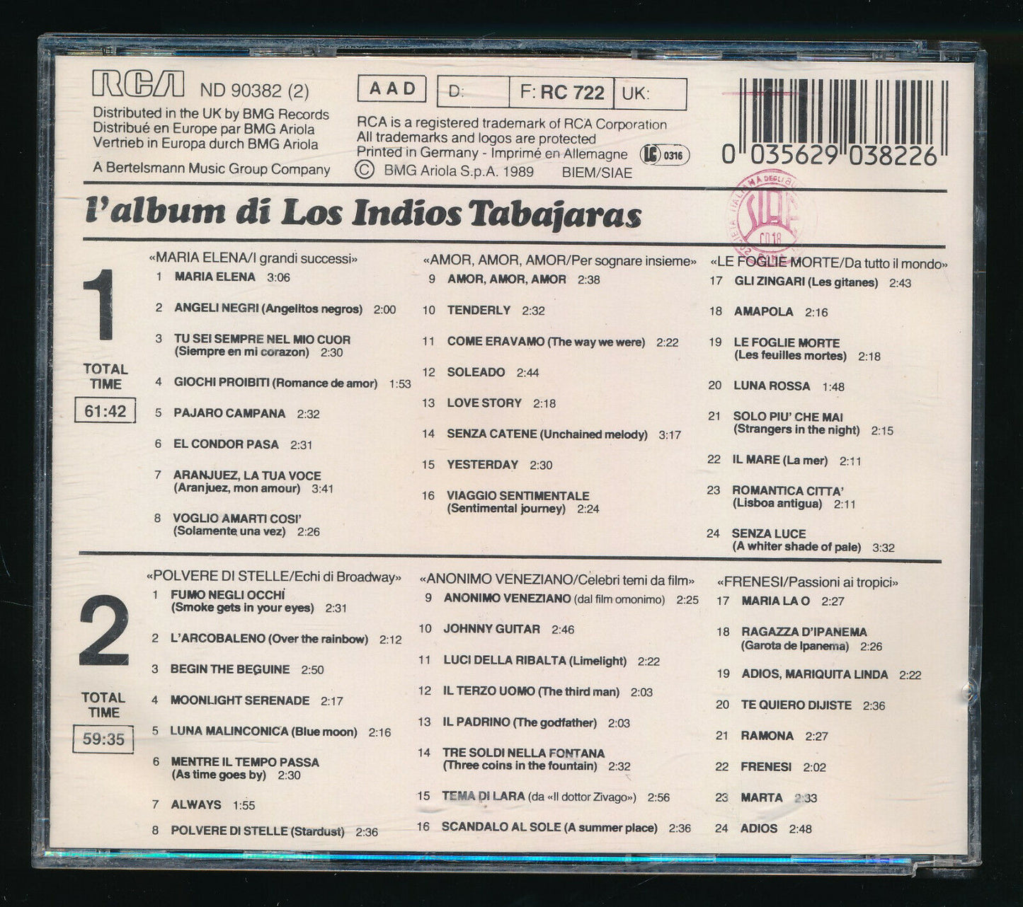 EBOND Los Indios Tabajaras - L'album Di ... CD CD031014
