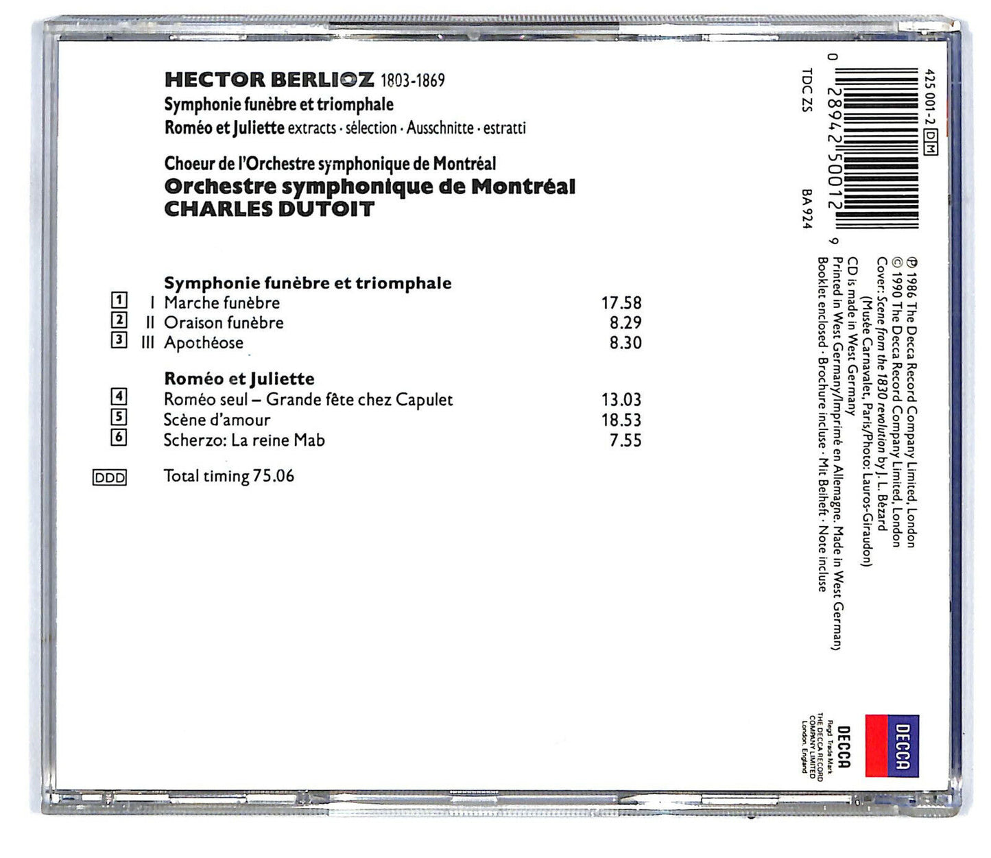 EBOND Berlioz - Symphonie Funebre Et Triomphale CD CD031829