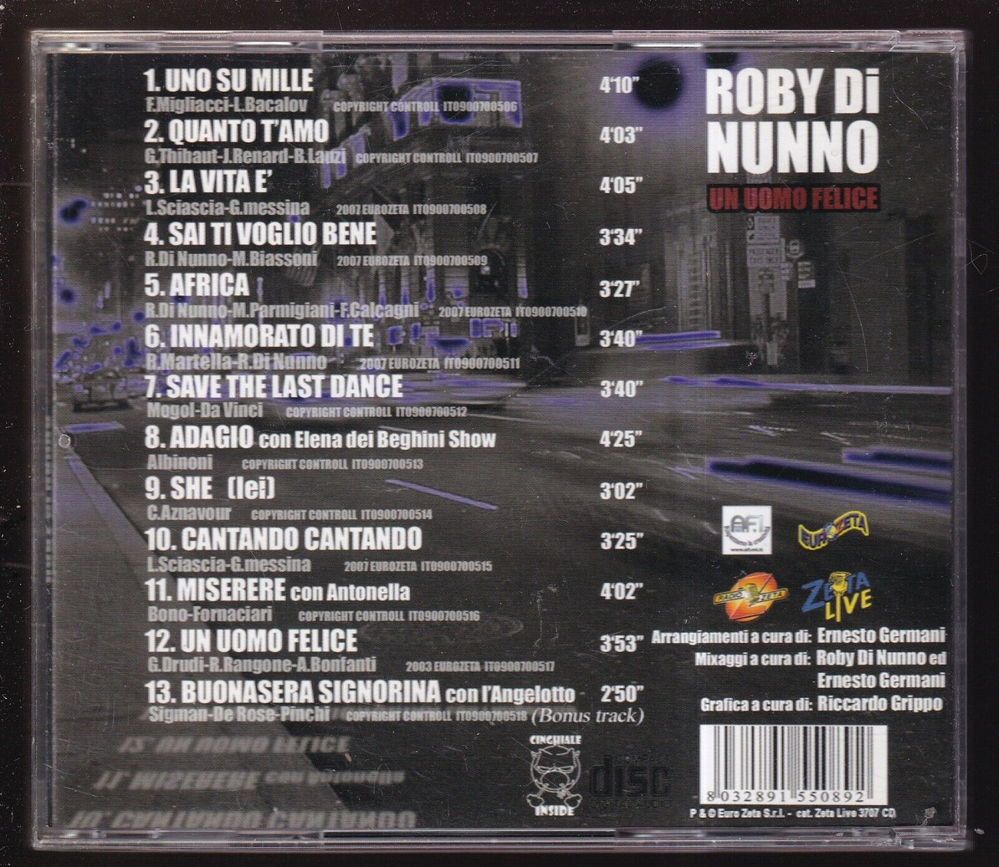 EBOND Di Nunno Roby - Un Uomo Felice CD CD030344