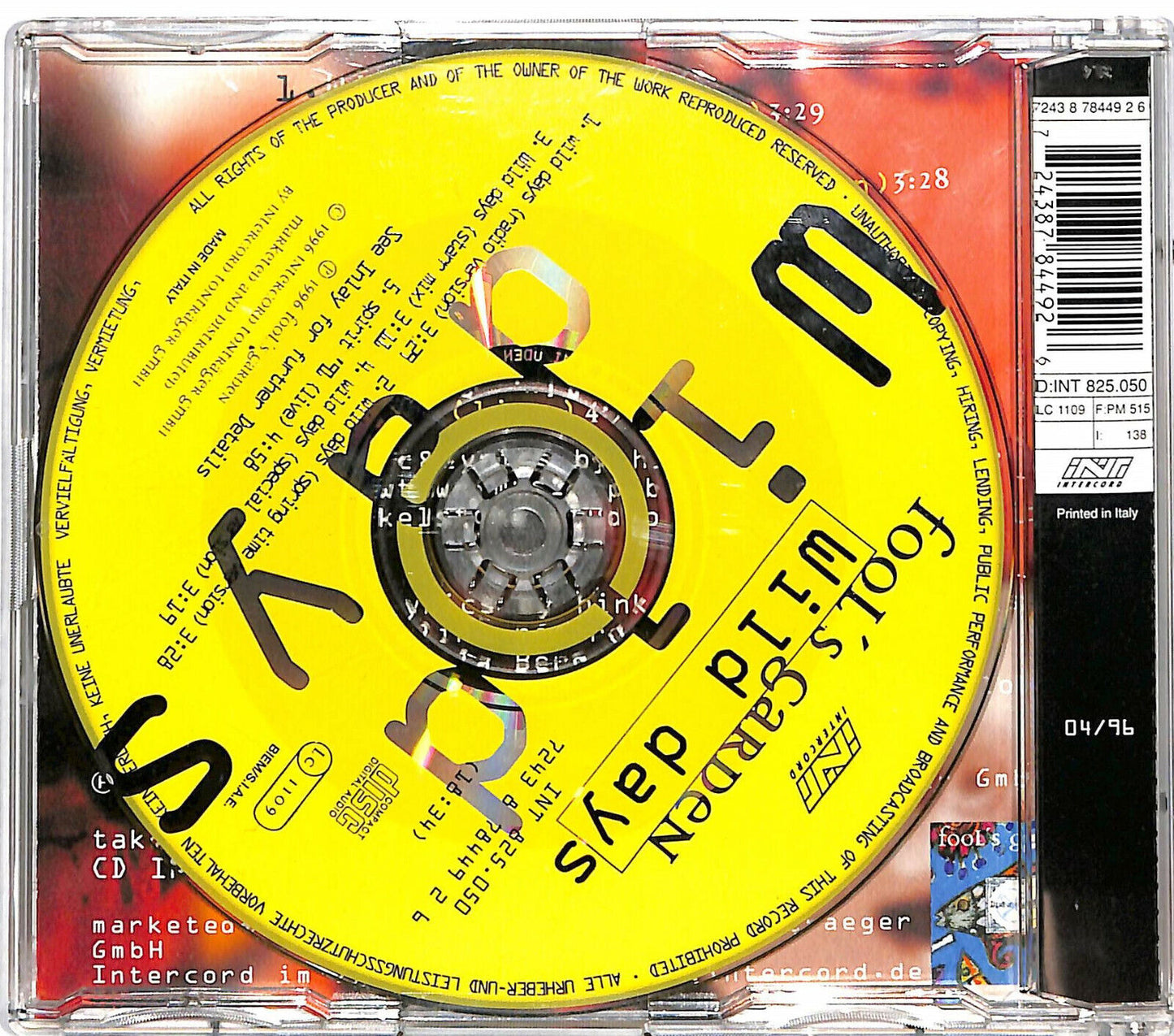 EBOND Fool's Garden - Wild Days CD CD034337