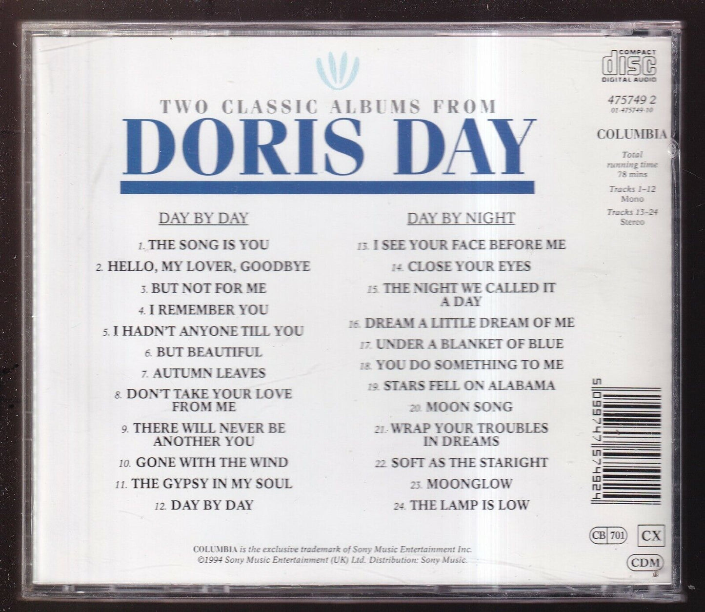 EBOND Doris Day - Day By Day, Day By Night CD CD030525