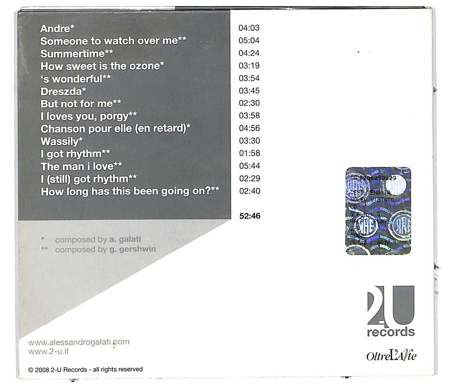 EBOND Alessandro Galati - g Plays G (galati Plays Gershwin) CD CD033320