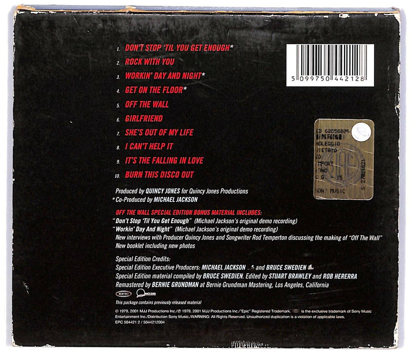 EBOND Michael Jackson - Off The Wall - Special Edition CD CD032647