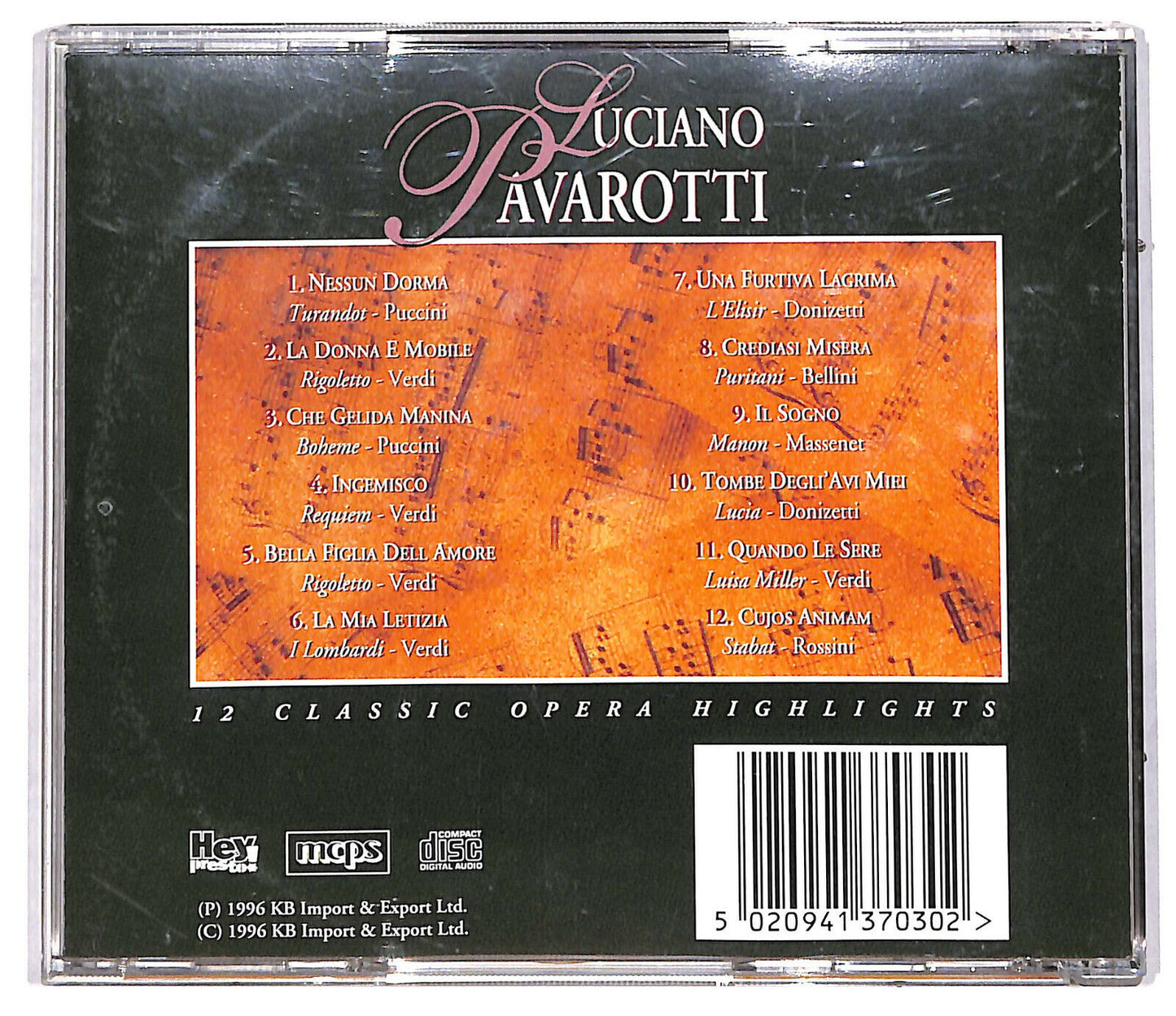 EBOND Luciano Pavarotti - 12 Classic Opera Highlights CD CD034705